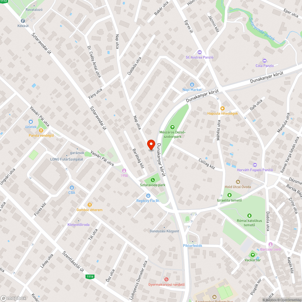 Nap utca, zsák utca végi szemét bejelentés helye