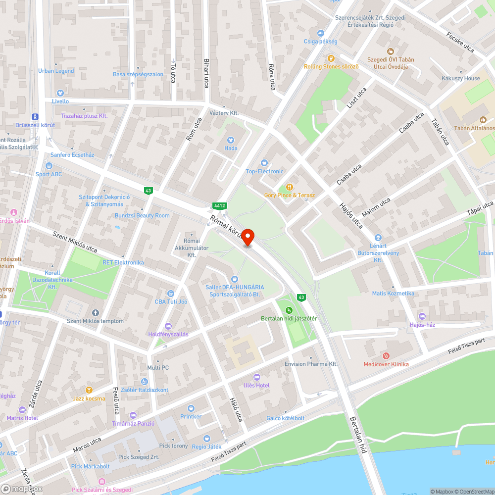 Bertalan hídi buszmegálló és a hídforgalom bejelentés helye