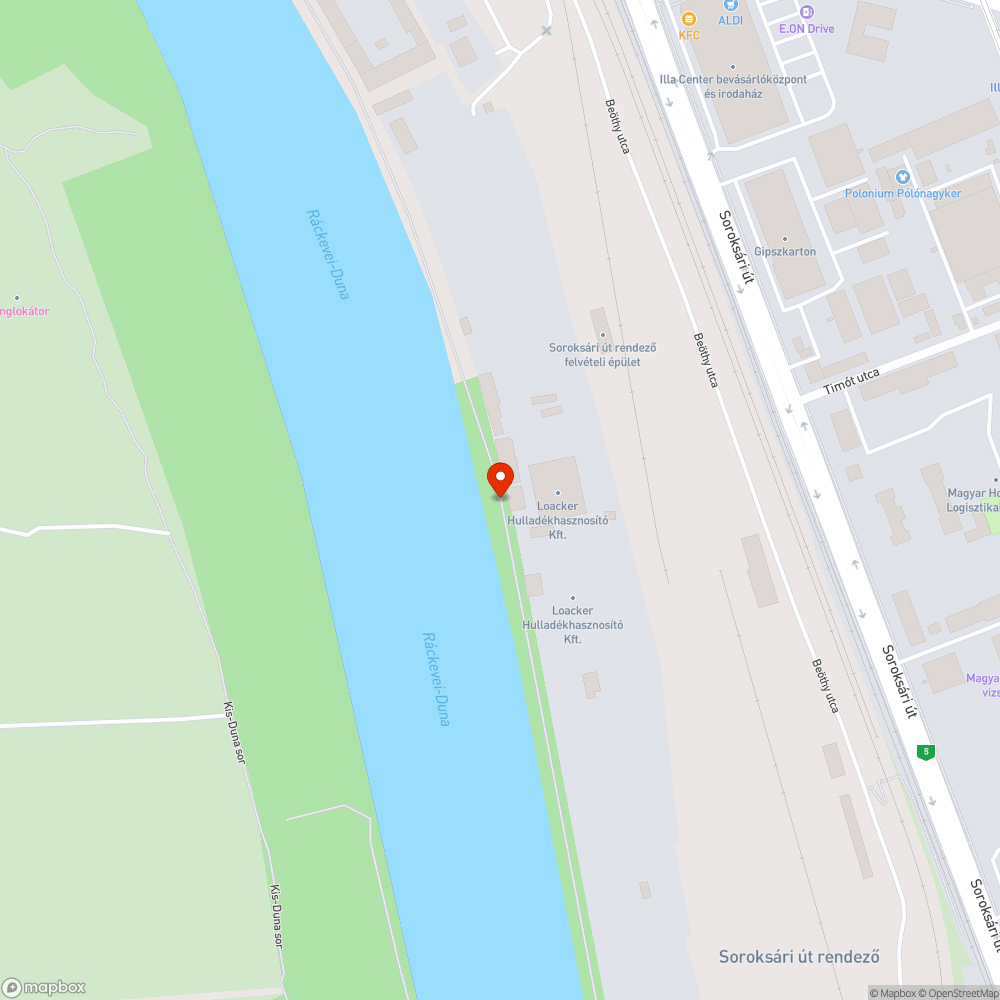 Ráckevei-Duna menti kerékpárút növényzet bejelentés helye