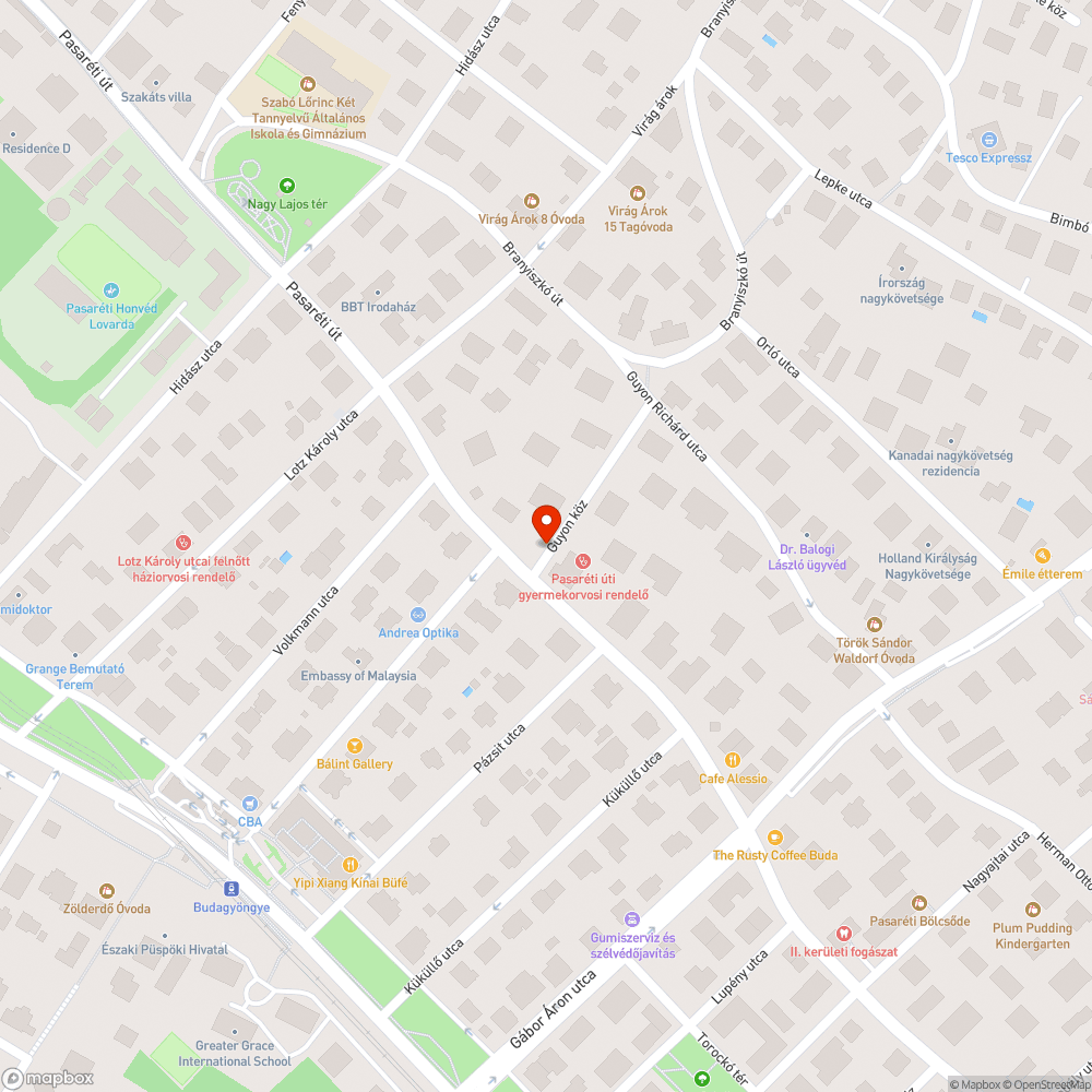 Eltömődött lefolyó a Guyon közben bejelentés helye