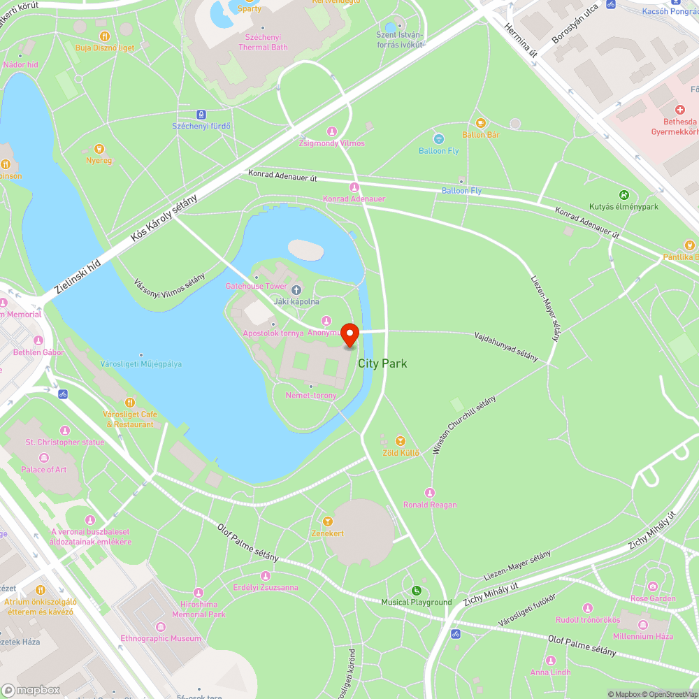 Vajdahunyad kastély graffiti bejelentés helye