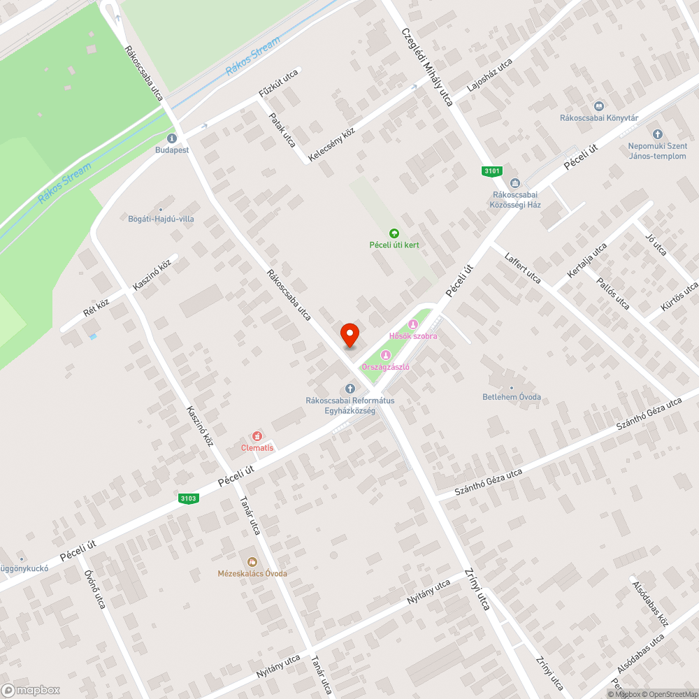 Kátyú bejelentés helye