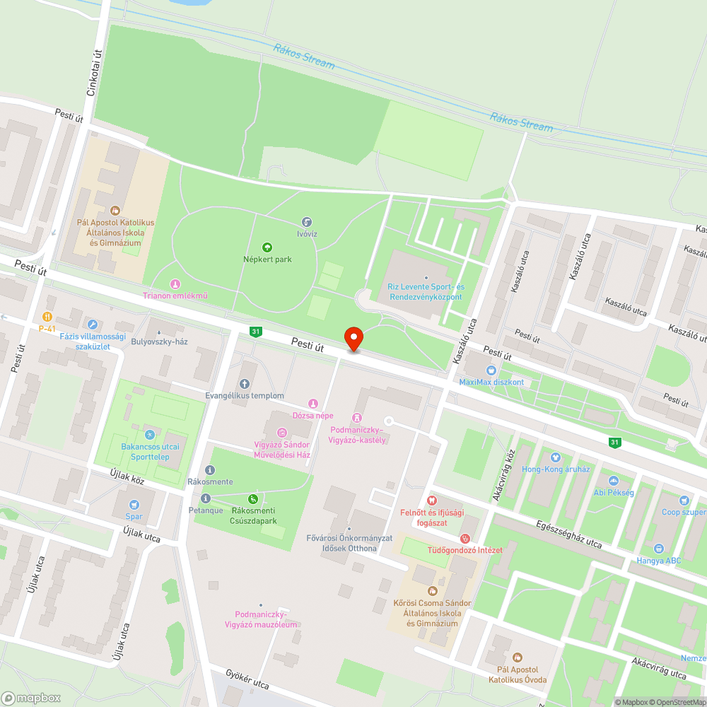 Faág bejelentés helye