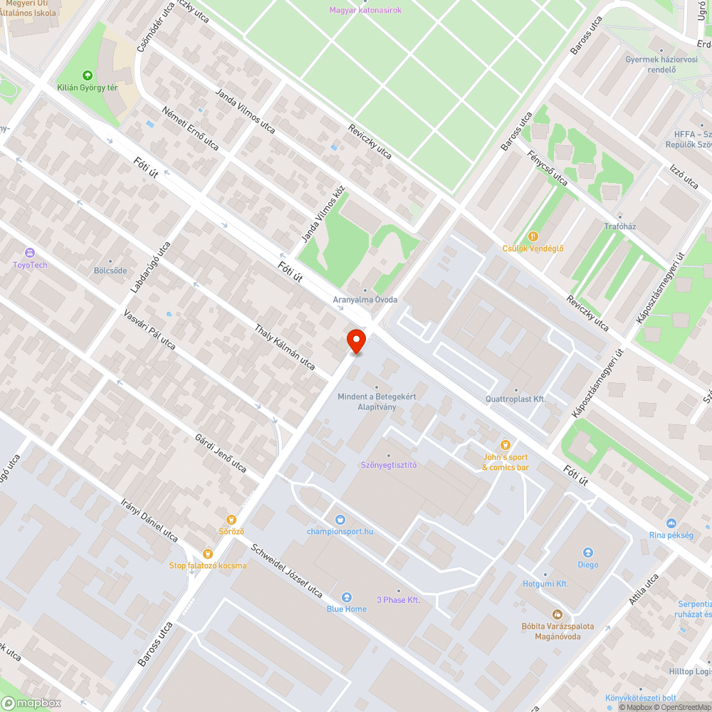 Megsüllyedt fedél bejelentés helye