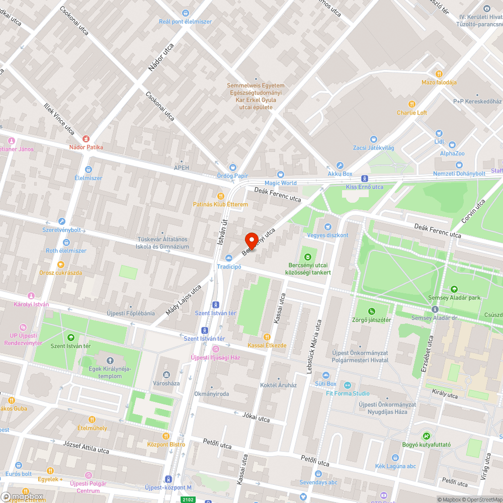 Elhagyott matrac bejelentés helye