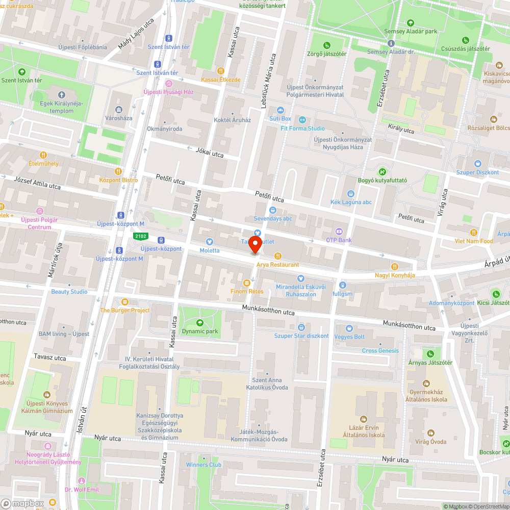 Üres oszlop bejelentés helye