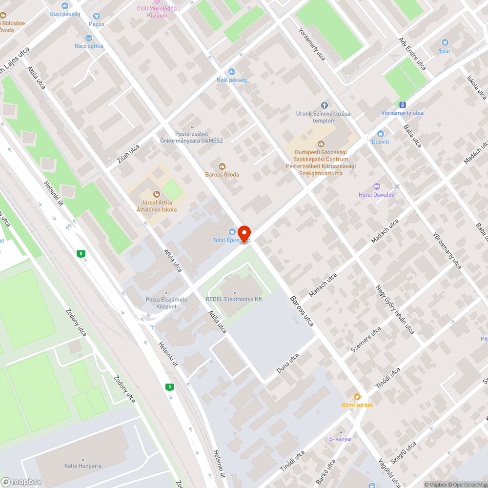 Elhagyott jármű bejelentés helye