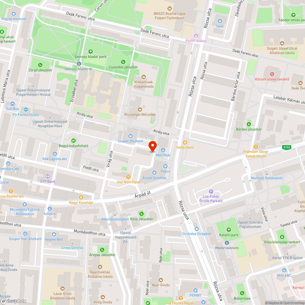 Kátyú a parkoló közepén bejelentés helye