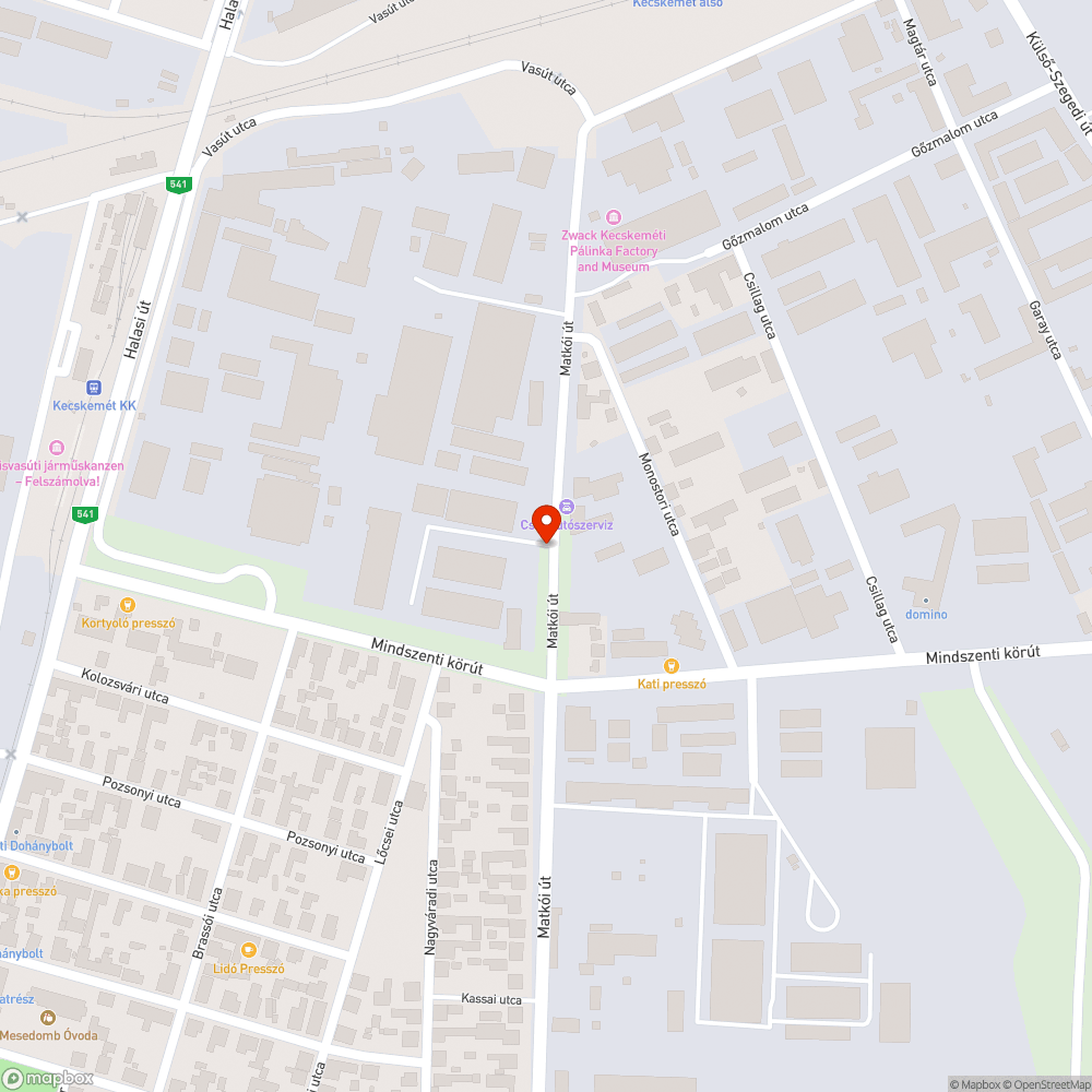 Kàtyú bejelentés helye