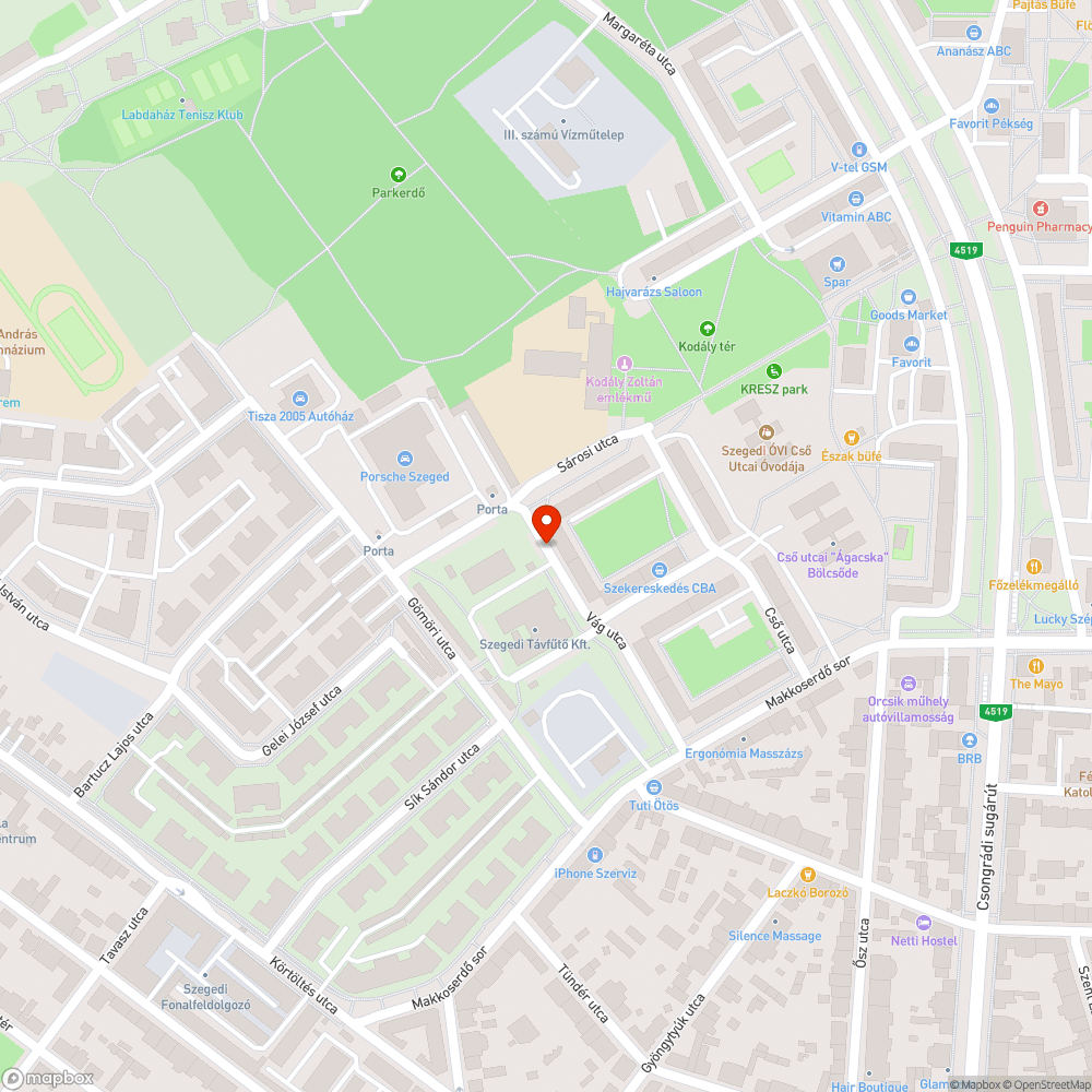 Kiégett lámpa bejelentés helye