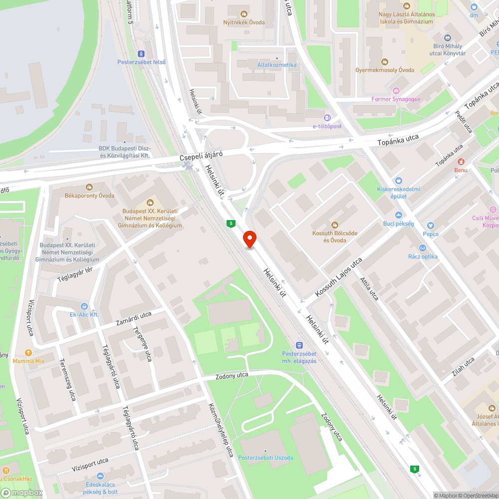 Kiégett lámpa bejelentés helye