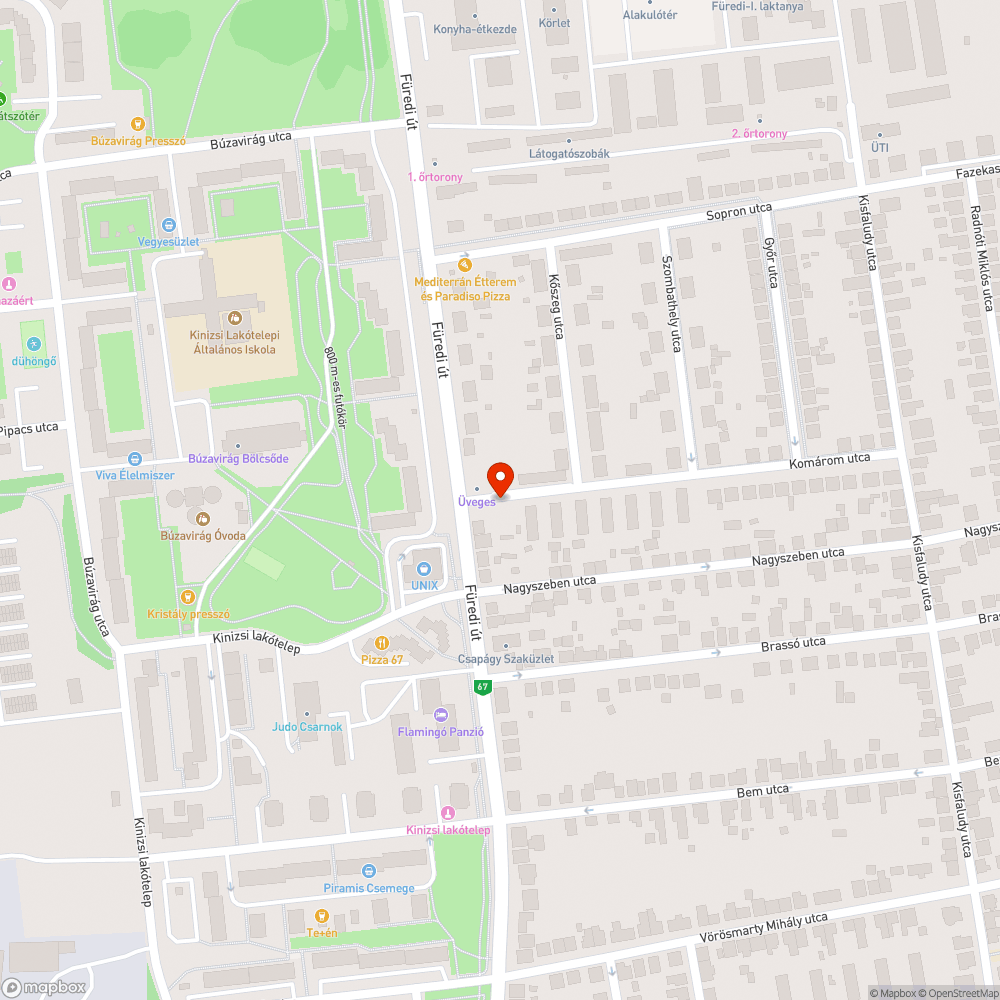 Kiszáradt fa bejelentés helye