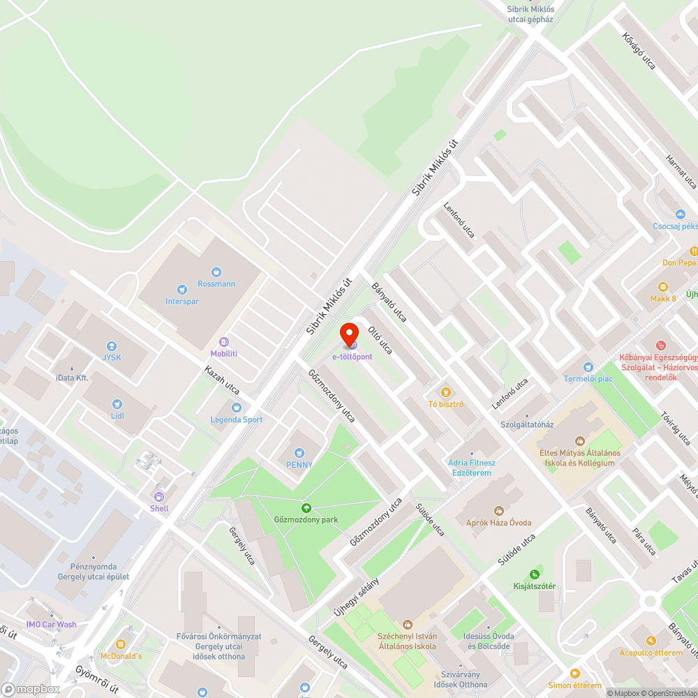 Töltőhelyen parkolás bejelentés helye