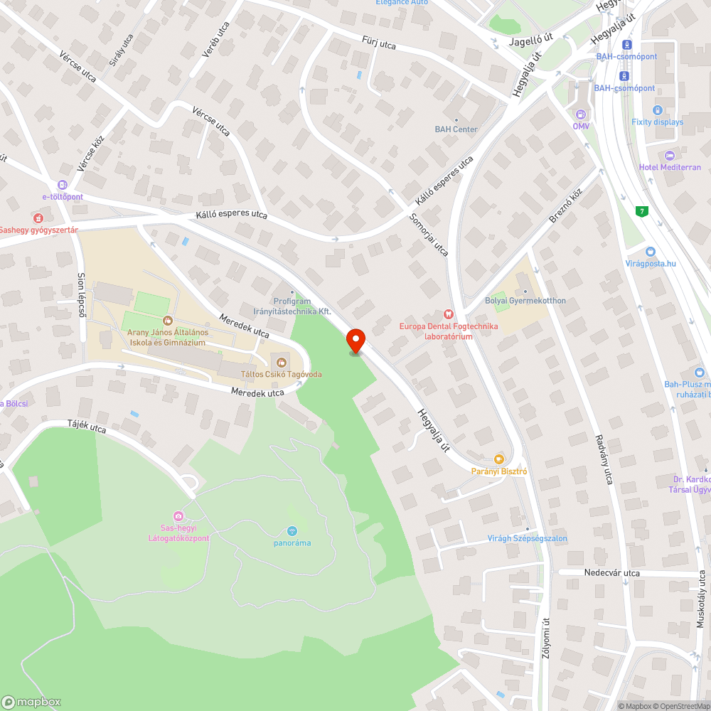 Járhatatlan járda bejelentés helye