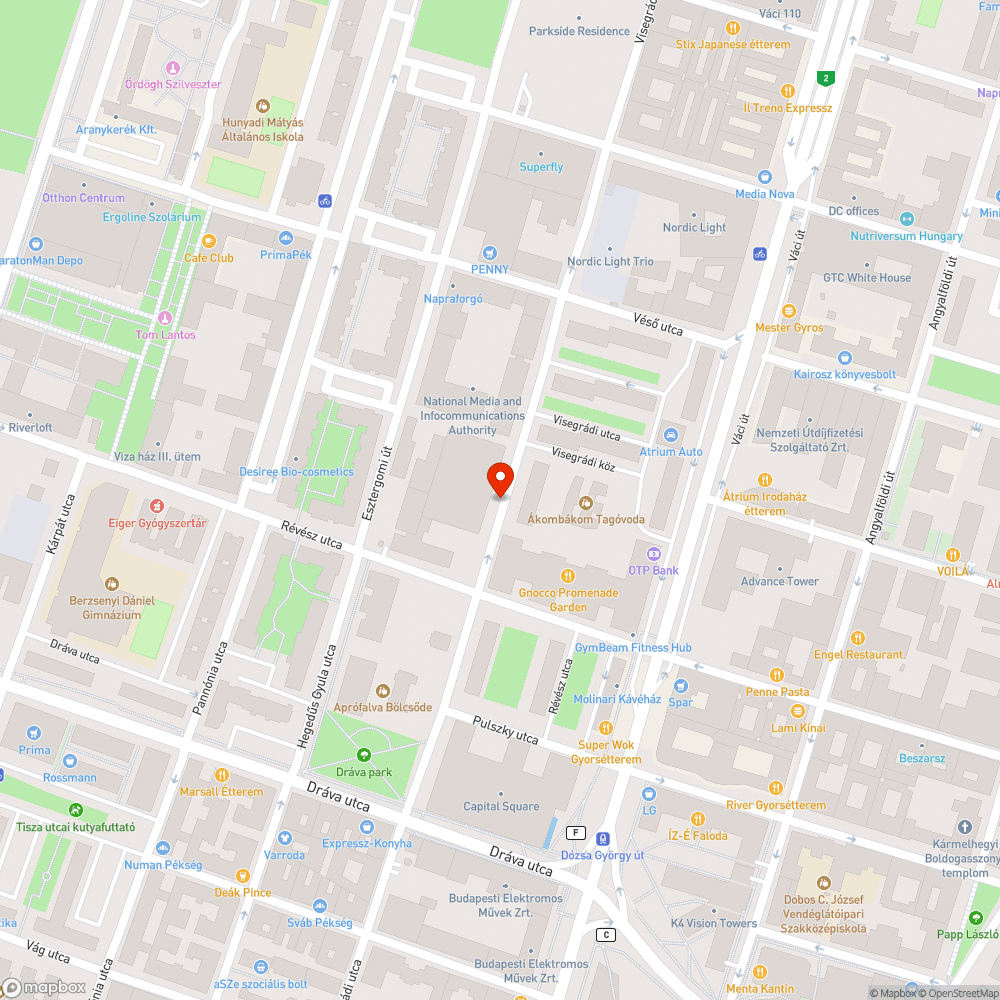 Leszakadt faág bejelentés helye