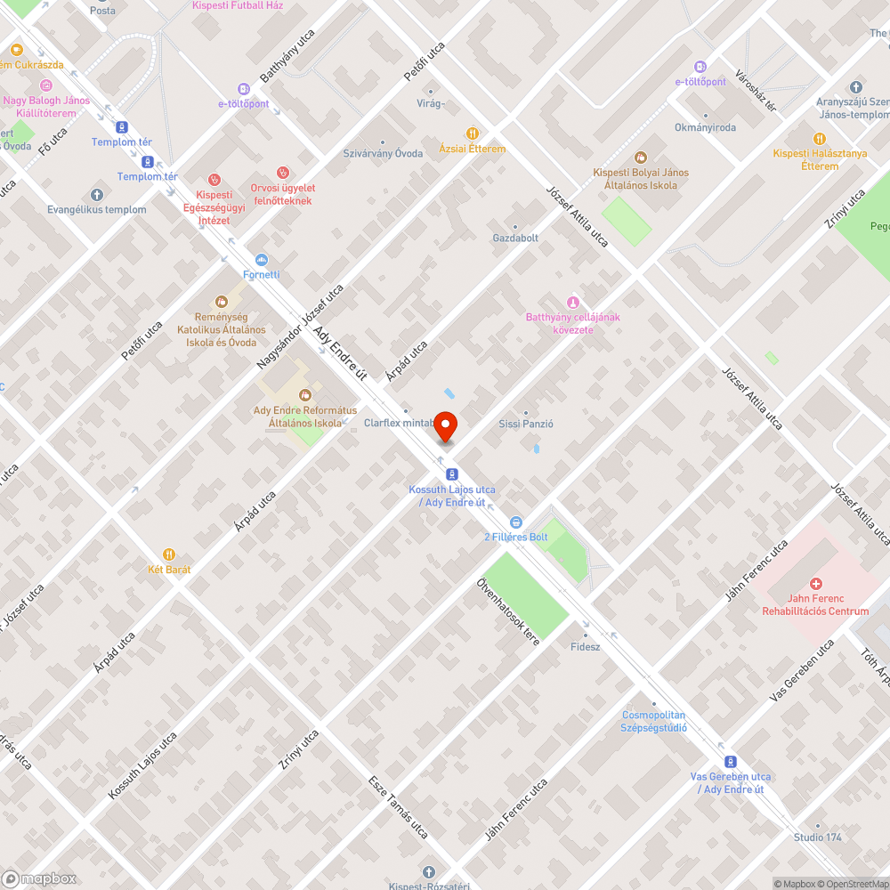 Mély kátyú bejelentés helye