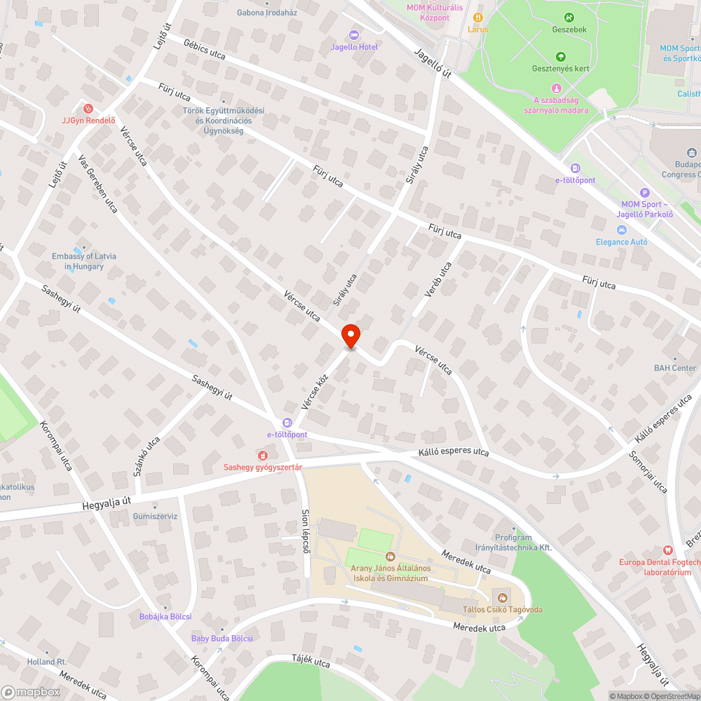 Összefirkált utcatábla bejelentés helye