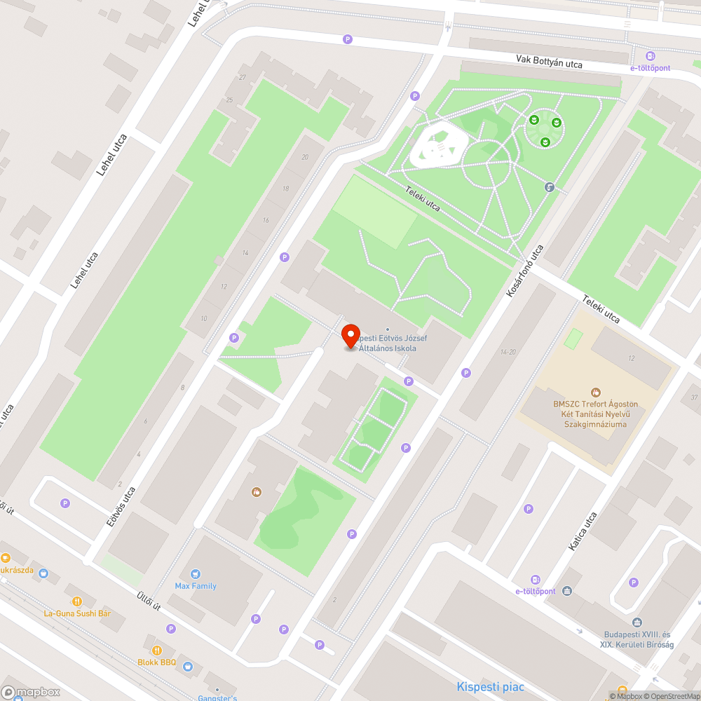 Megsüllyedt járda 2. bejelentés helye