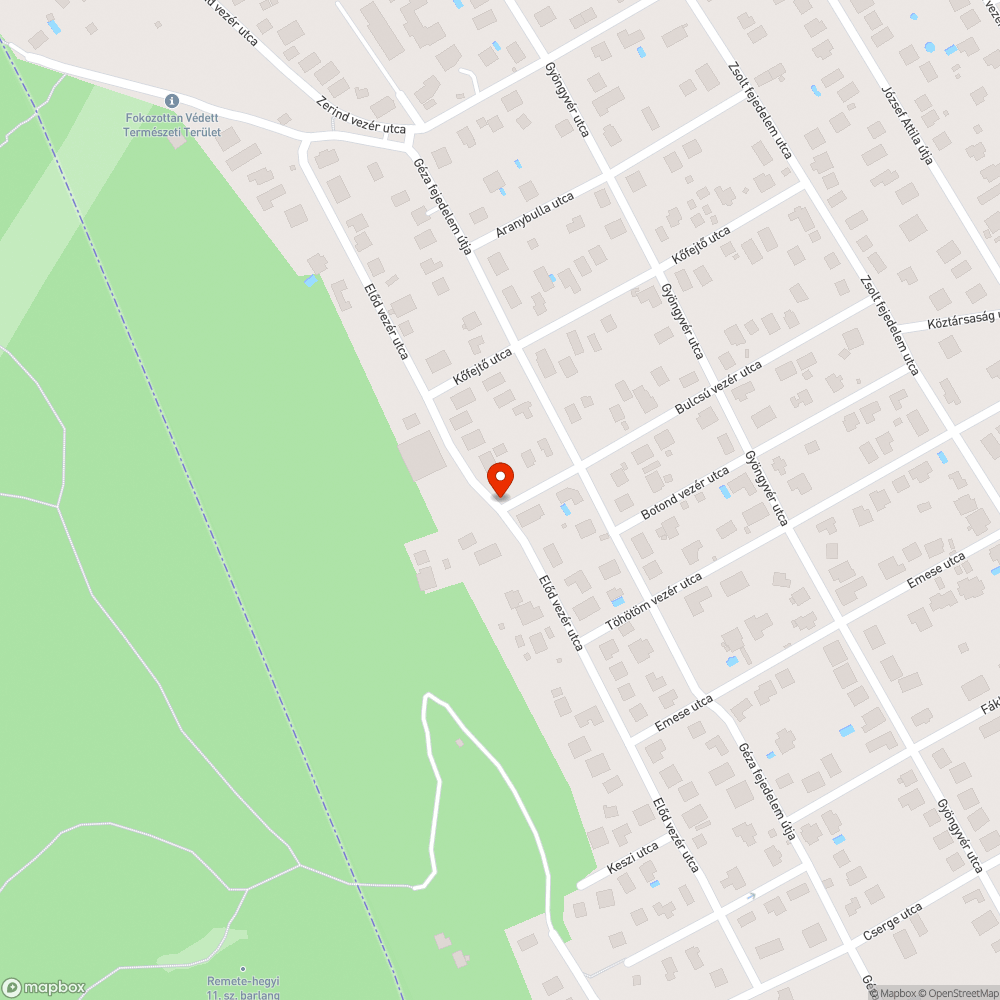 Kátyú bejelentés helye