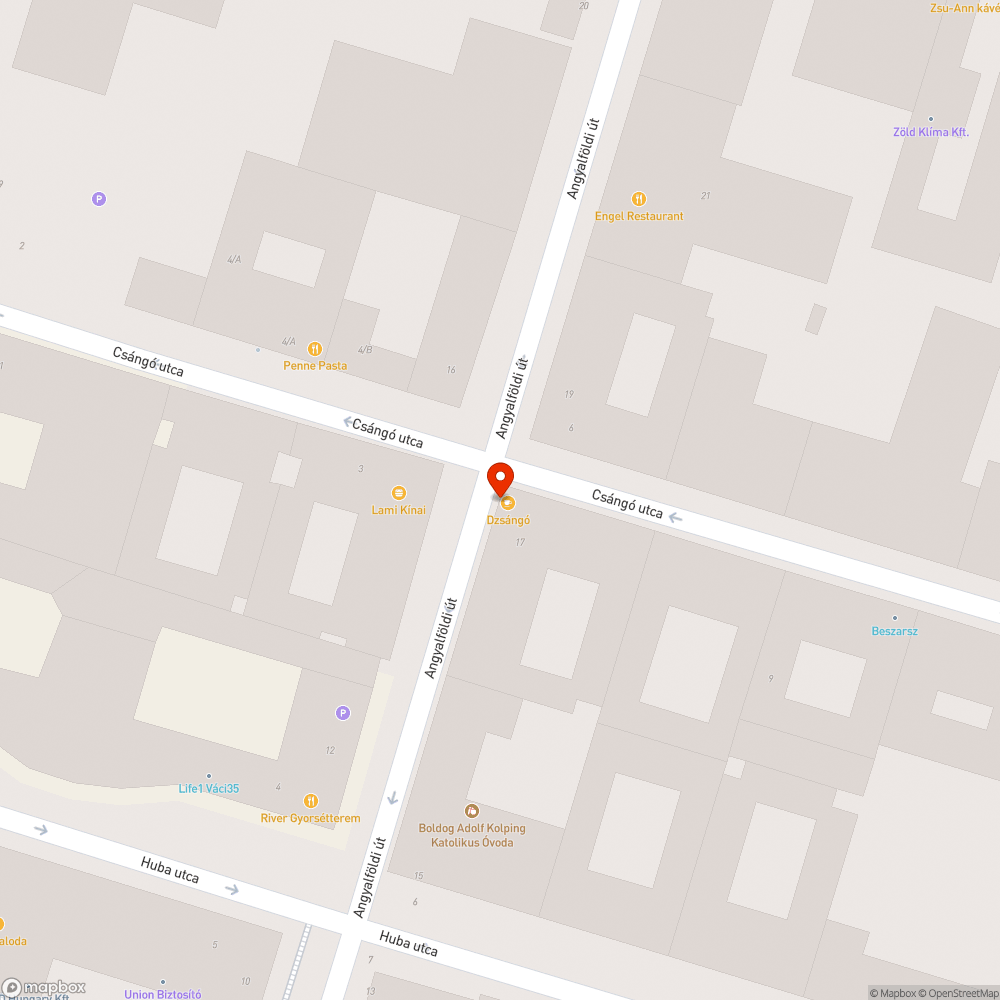 Angyalföldi út 17. parkolás bejelentés helye