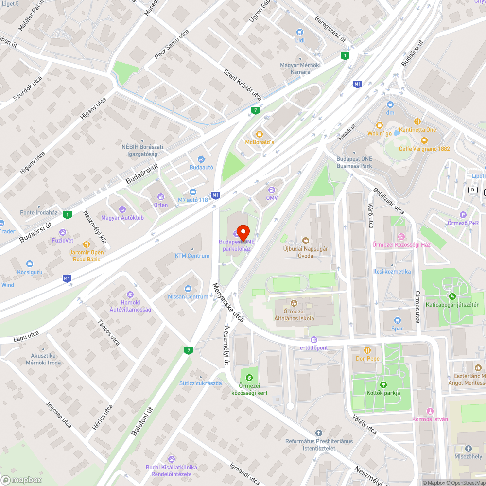 Elhagyott autó bejelentés helye