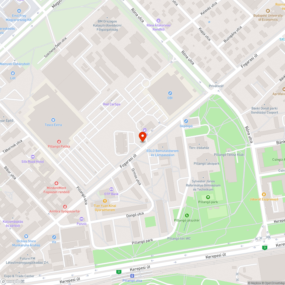 Fogarasi úti gaztenger bejelentés helye