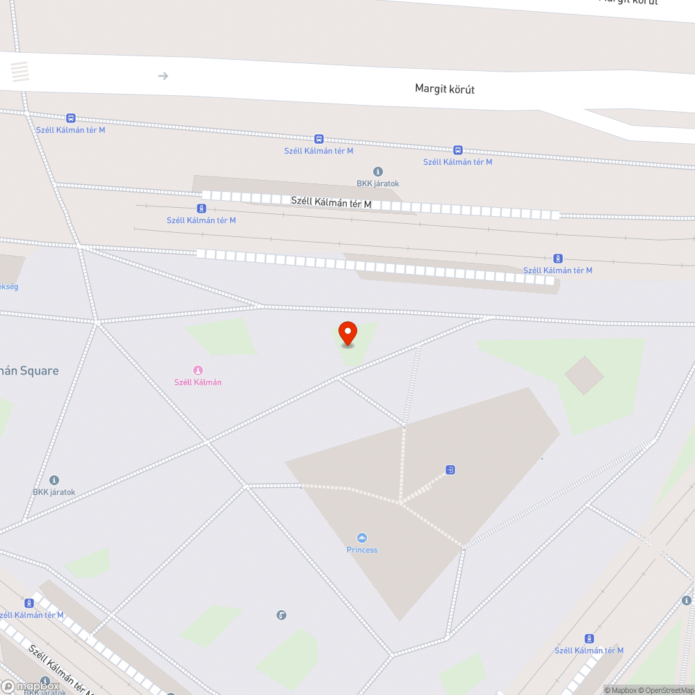 Megrongált pad bejelentés helye