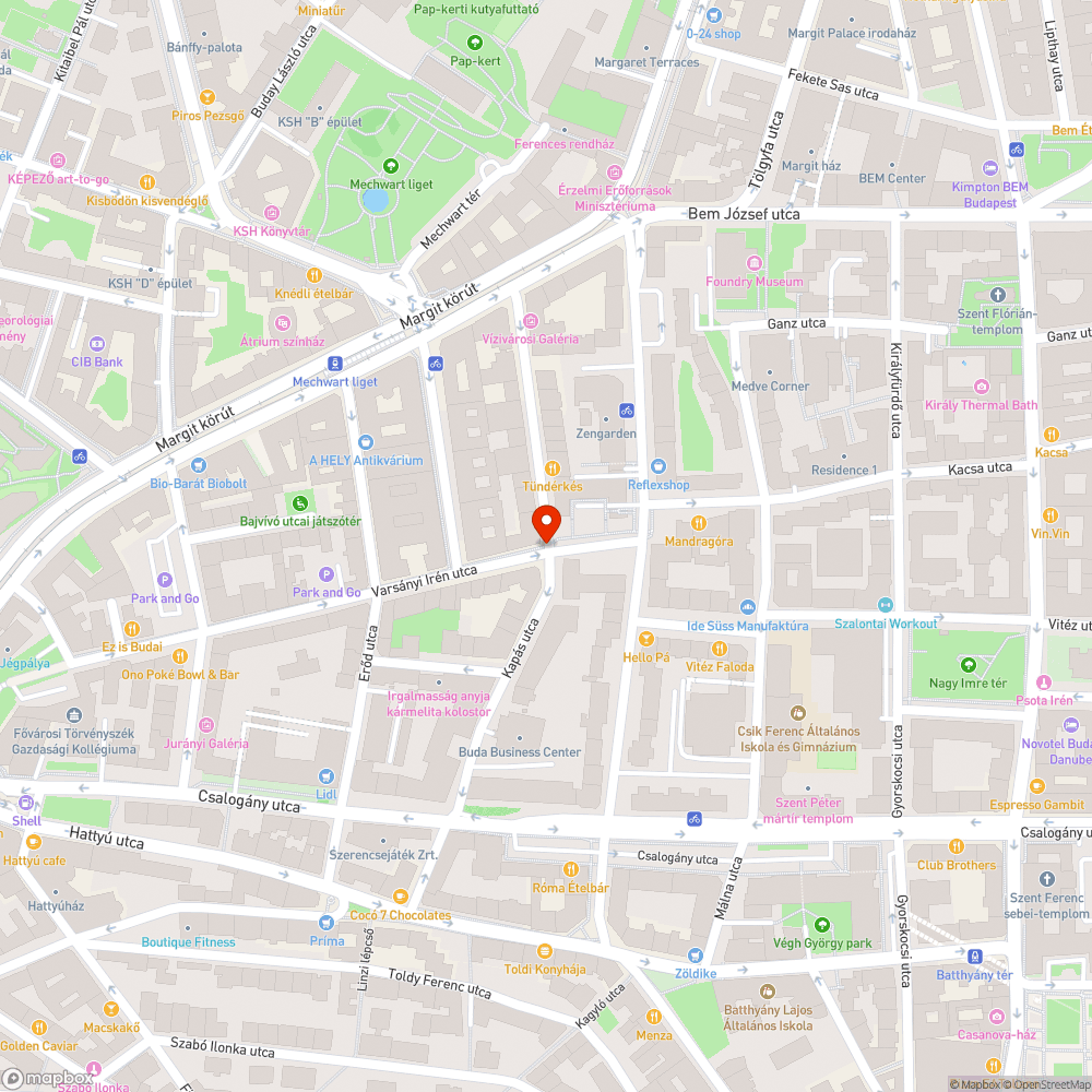 Kerékpáros forgalmi rend a Varsányi Irén utcában bejelentés helye