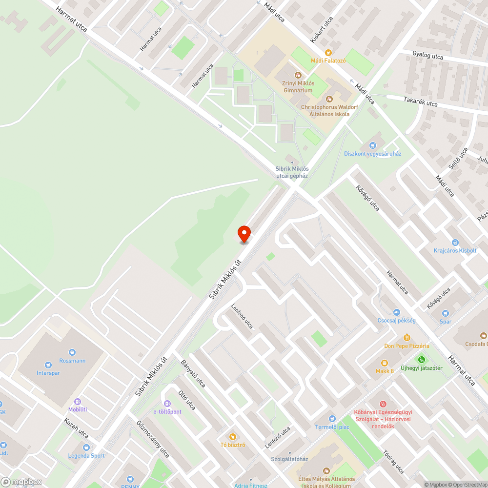 Matrac bejelentés helye