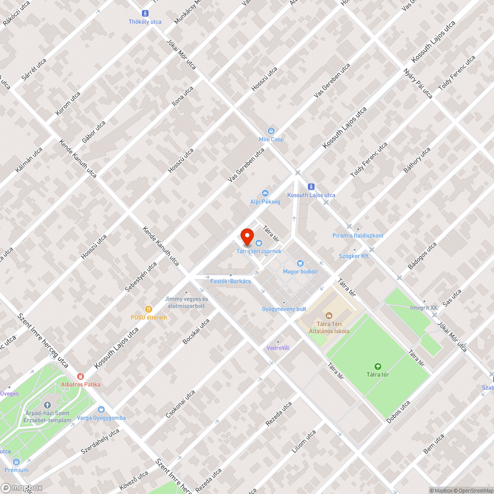 Kátyú bejelentés helye