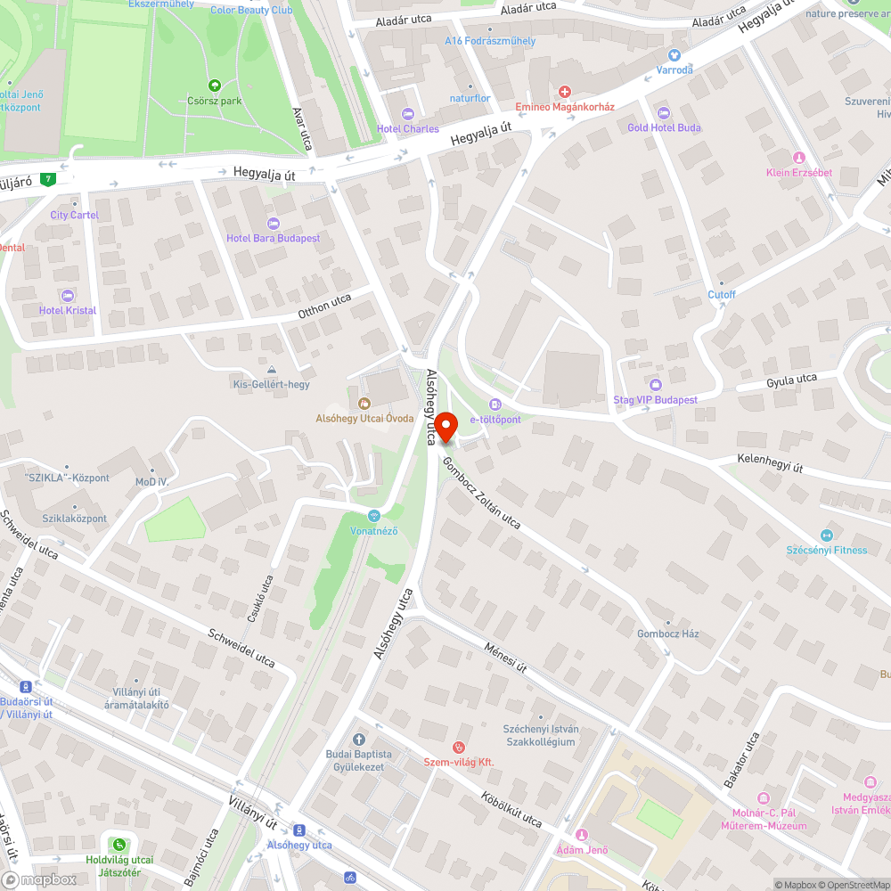 Útra benőtt sövény bejelentés helye