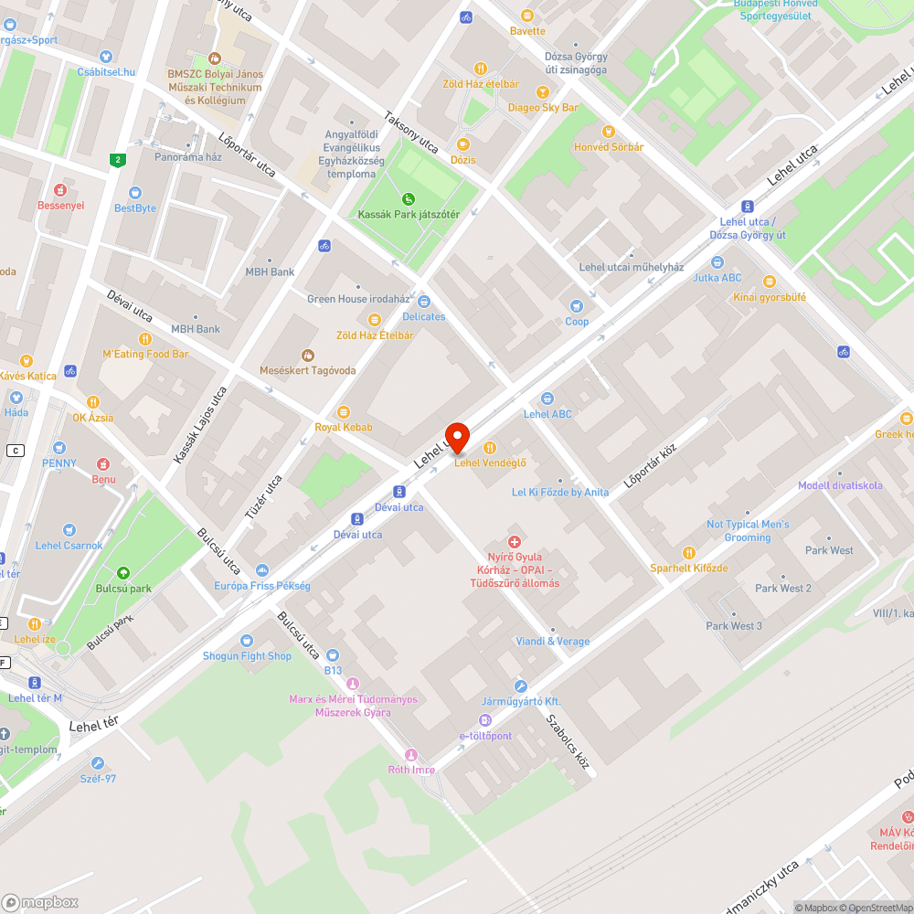 Kiszáradt fa bejelentés helye