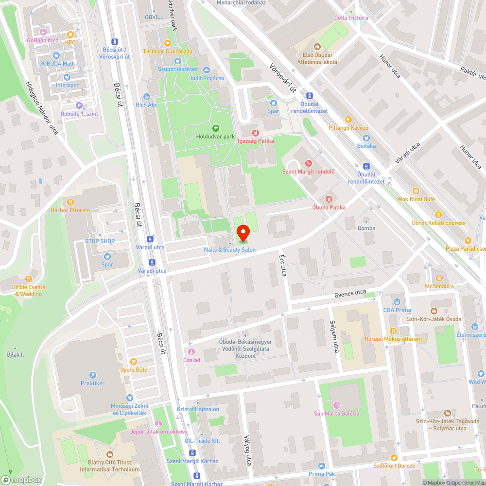 Nyitott akna bejelentés helye