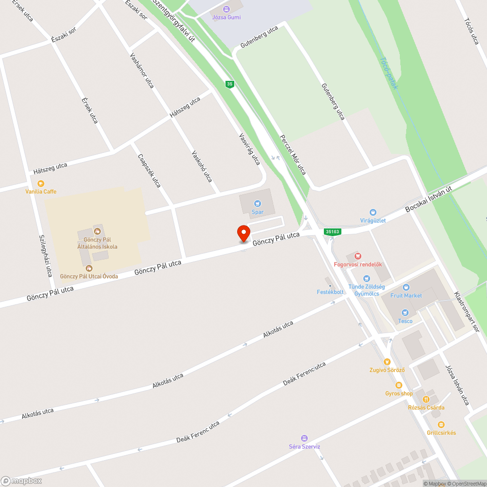 Lekopott kerékpárút felfestés bejelentés helye