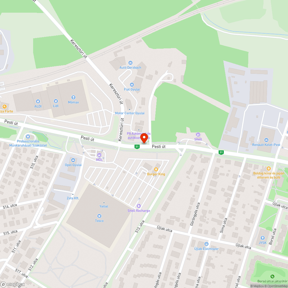 Zöldterület bejelentés helye