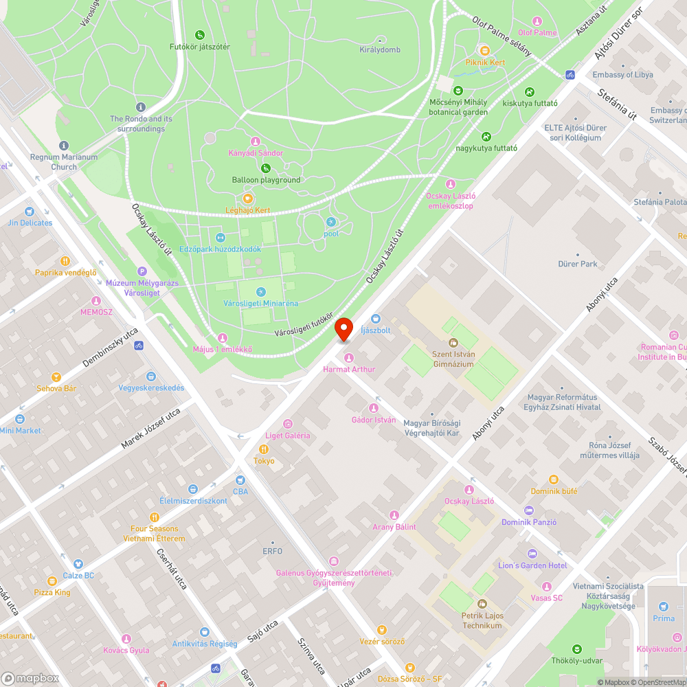 Kiszáradt fa bejelentés helye