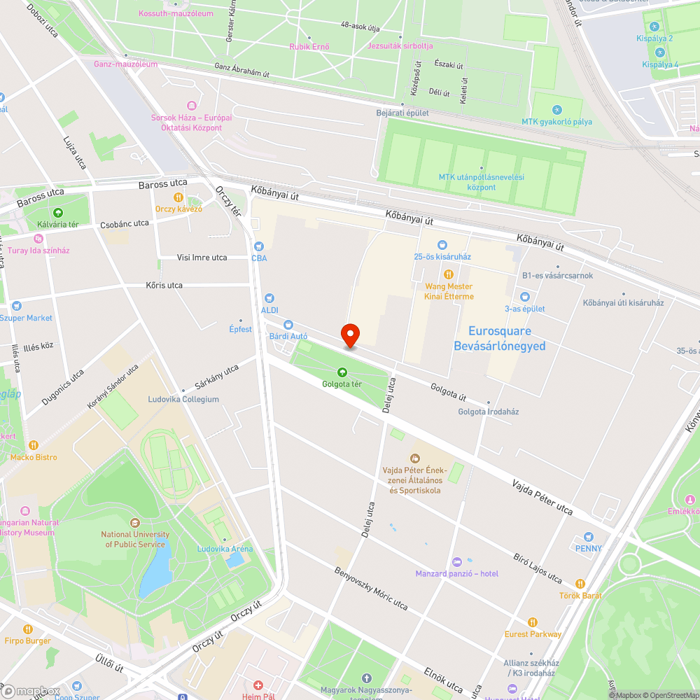 Szemetes a Golgota tér környéke bejelentés helye