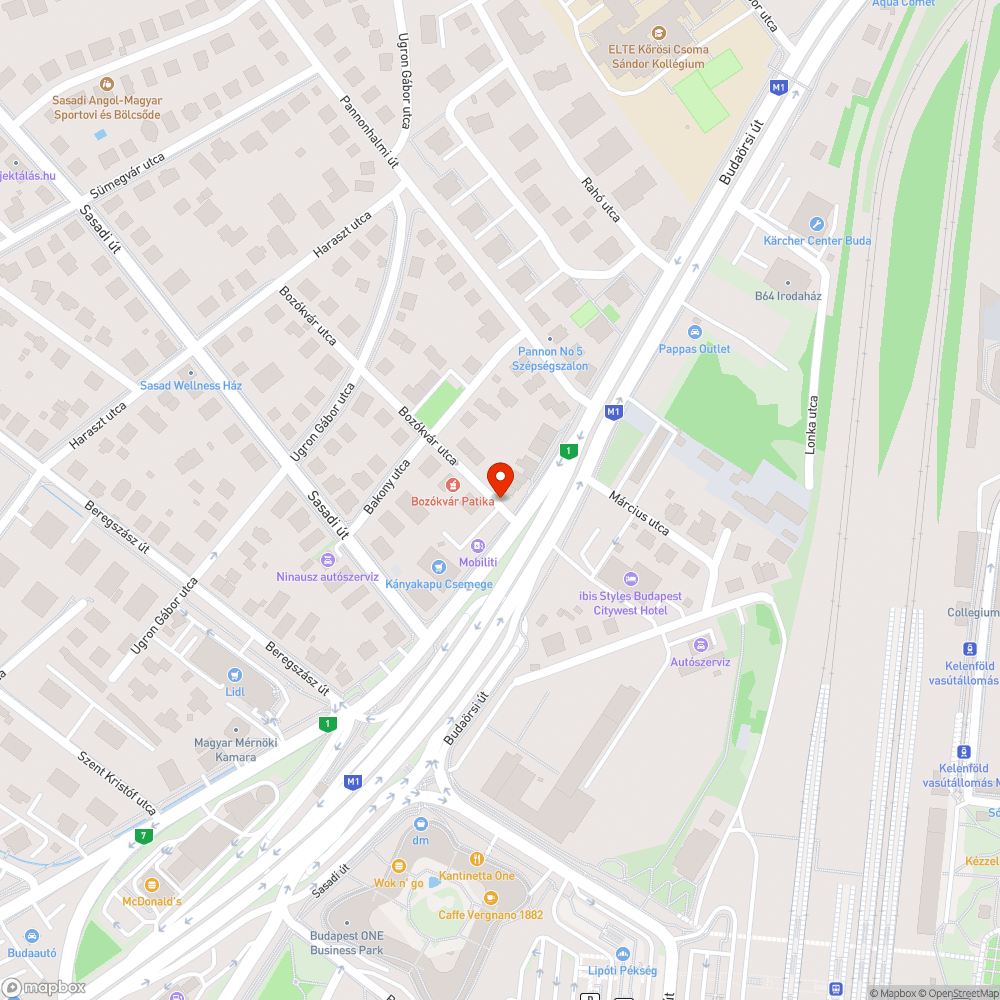 Bozókvár utca szennyezett bejelentés helye