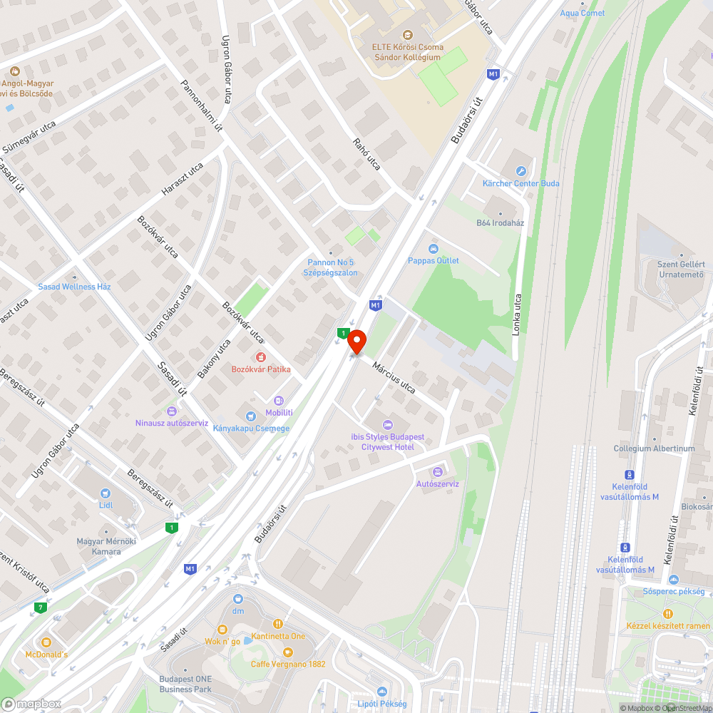 Budaörsi út 66. ledfal bejelentés helye