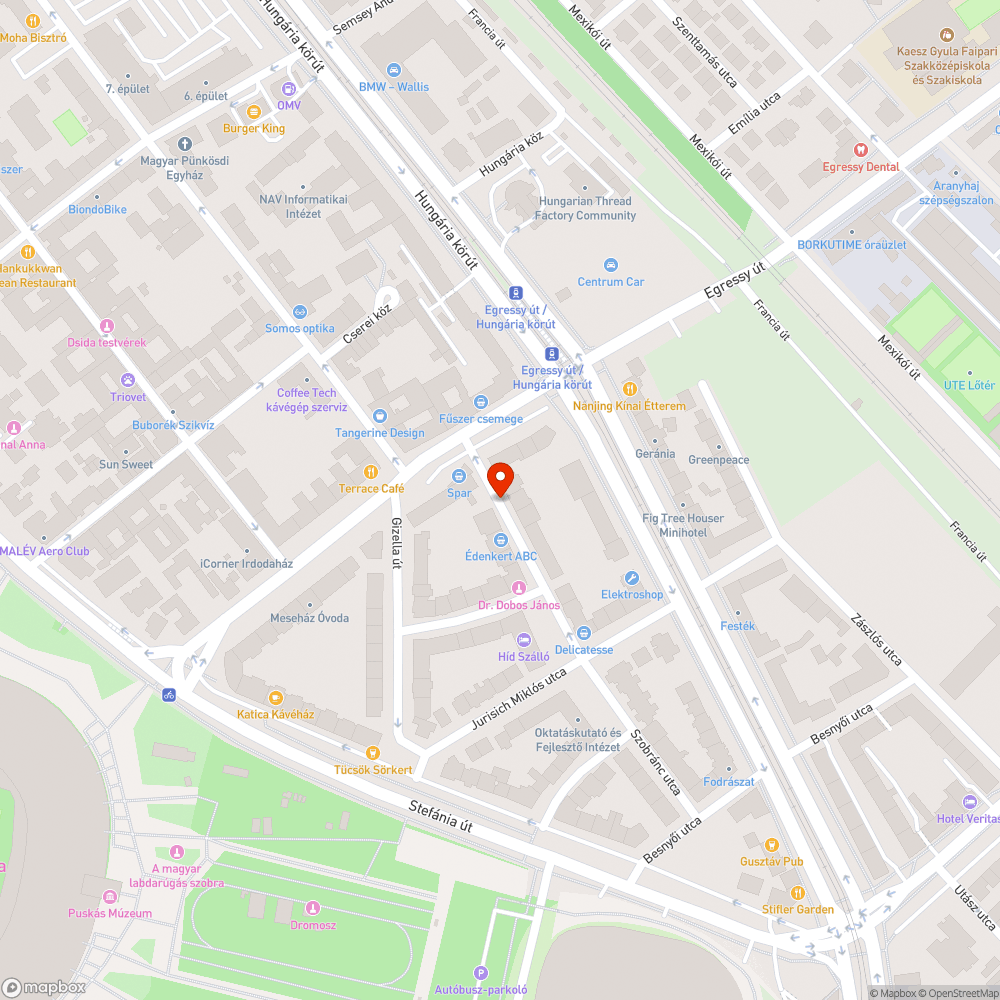 Félig letörött faág bejelentés helye