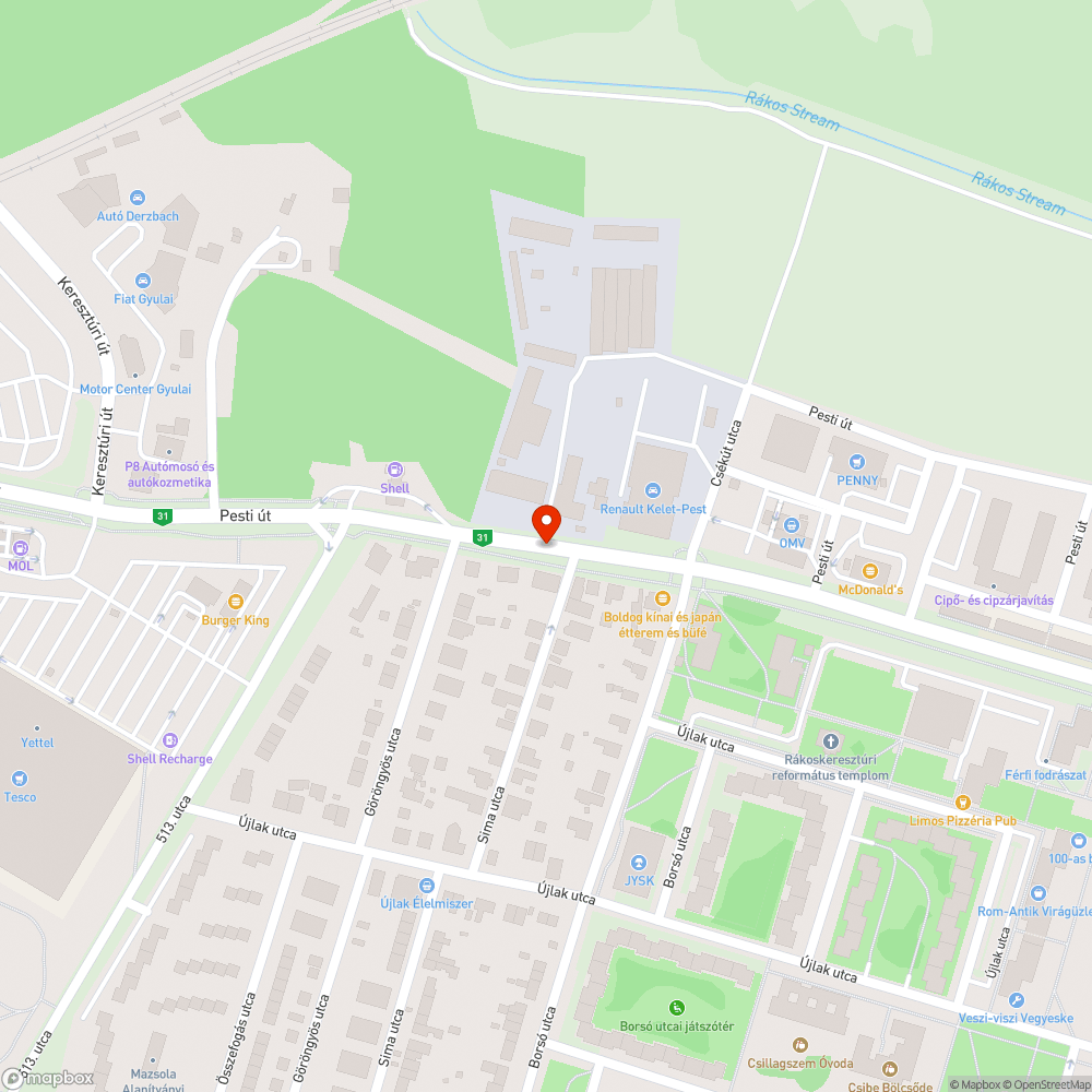 Bokrok a bringaútnál bejelentés helye