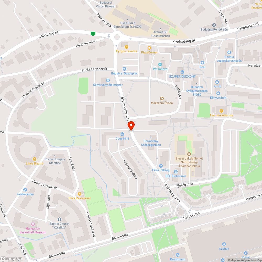 Sérült víznyelő bejelentés helye