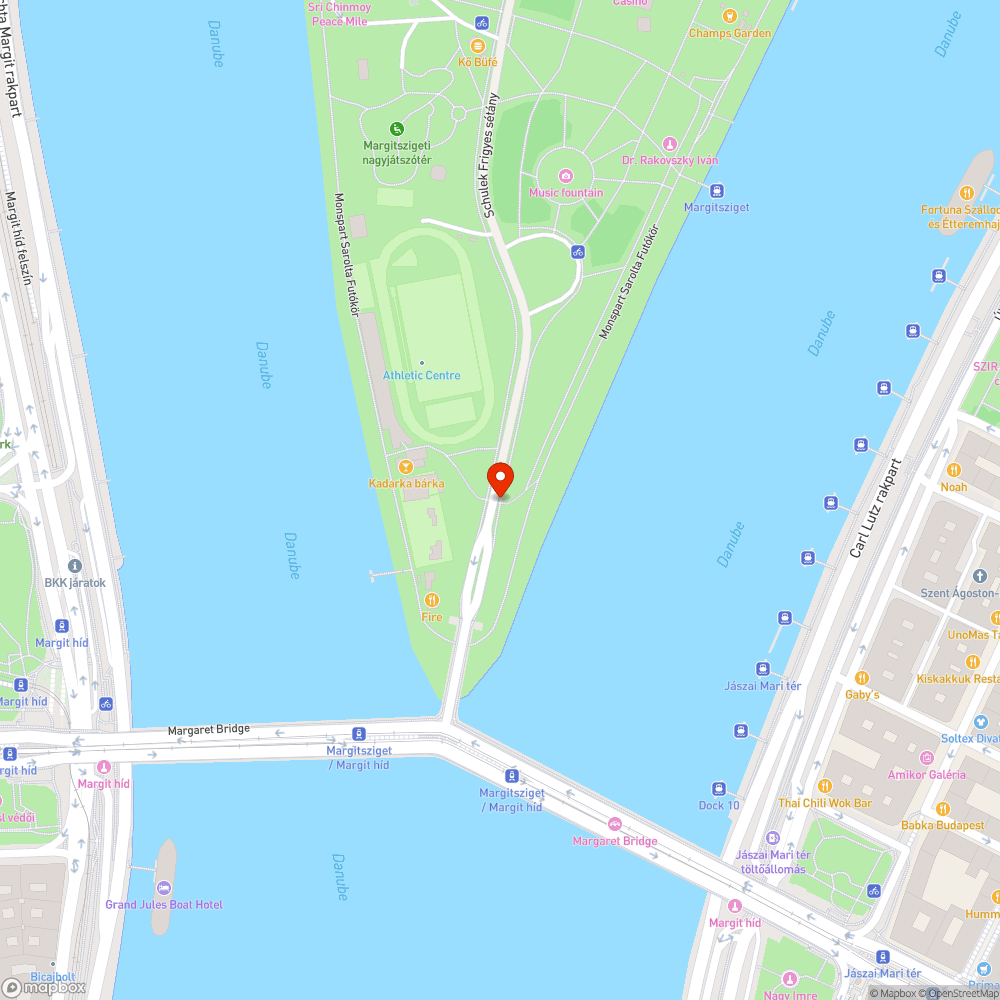 Kopott padok Margitszigeten bejelentés helye