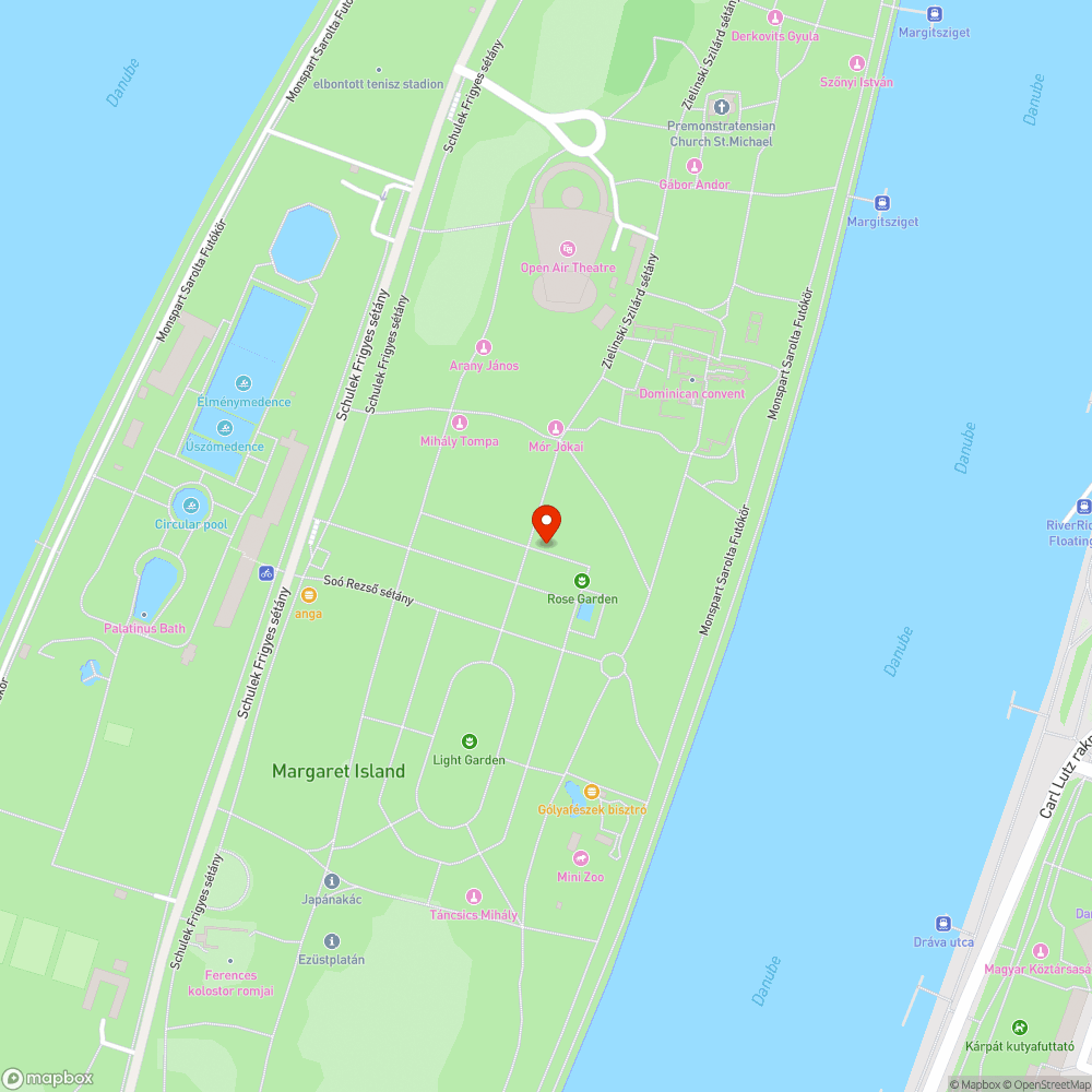Margitszigeti Rózsakert bejelentés helye