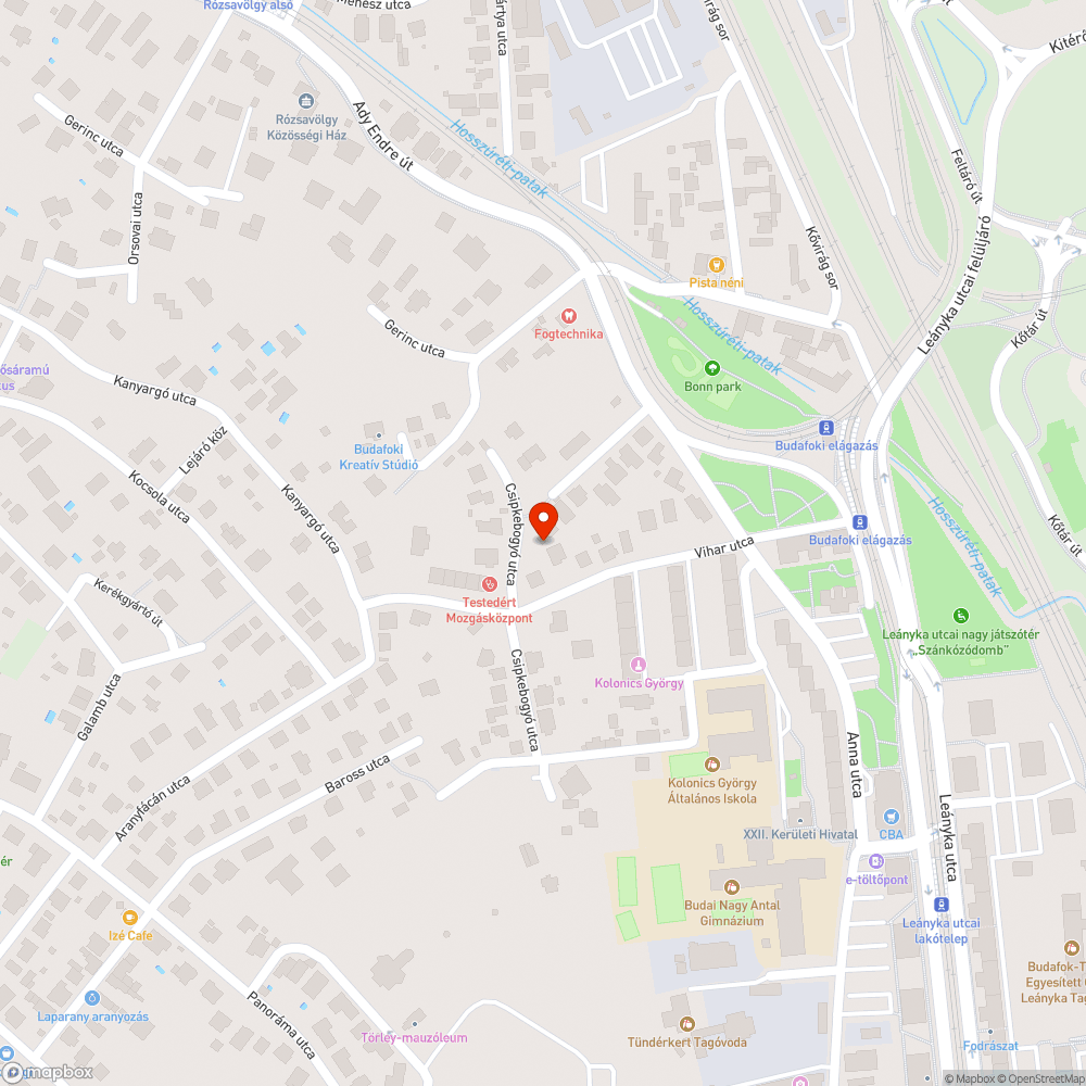 Elhagyott jármű bejelentés helye