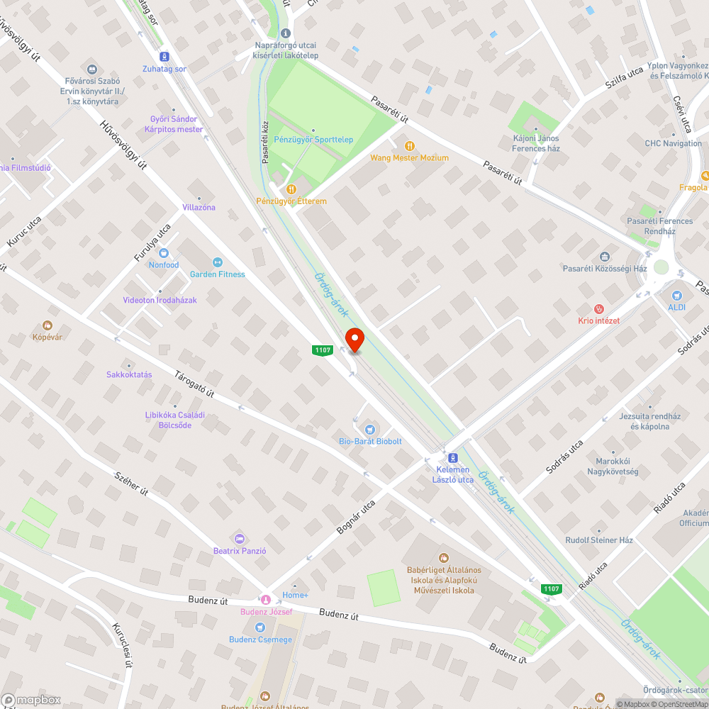 Gaztenger a Hűvösvölgy úton bejelentés helye