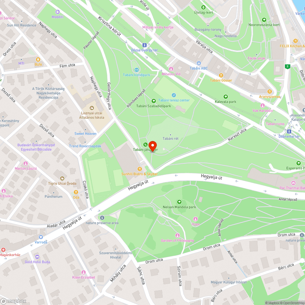 Veszélyes lépcsők a Tabánban bejelentés helye