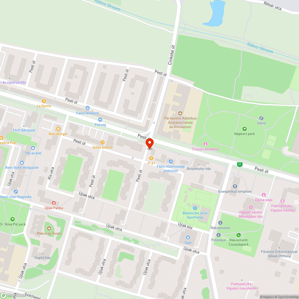 Szemét bejelentés helye