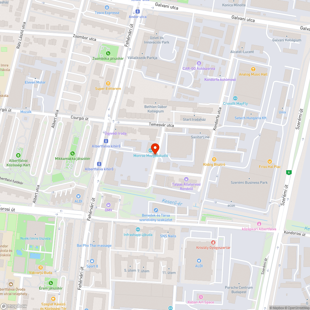 Járhatatlan út bejelentés helye