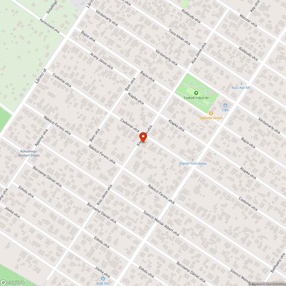 Közvilágítás hiba bejelentés helye